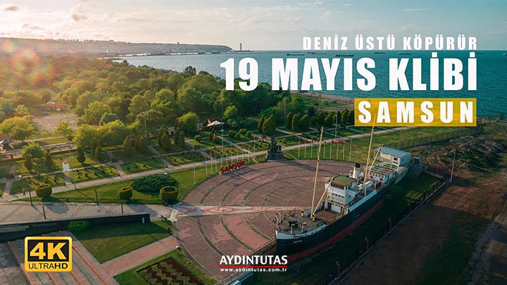 Deniz Üstü Köpürür şarkısı eşliğinde Samsun 'dan drone çekimi ile 19 Mayıs Klibi ( Bandırma Vapuru, Onur Anıtı, Tütün İskelesi ) . Samsun 'da gezilecek yerlerden Bandırma Vapuru, Onur Anıtı, ve Tütün İskelesi'nden kısa bir kesit. 